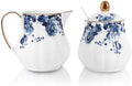 Agyiuns Ceramic Sugar and Creamer Set, 3 Piece with Cream Pitcher