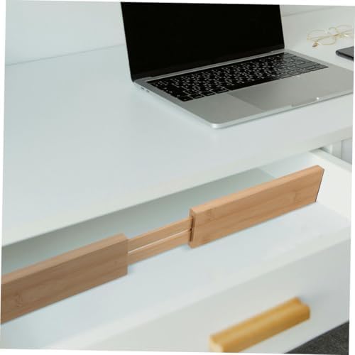 Adjustable Bamboo Drawer Divider Board 2pcs for Kitchen Storage