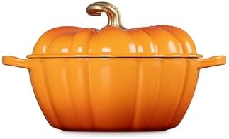 Le Creuset Enameled Cast Iron Signature Pumpkin Cocotte, 4 qt., Persimmon