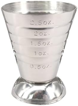 3pcs Stainless Steel 75ml Alcohol Jigger Cups with Measuring Rings