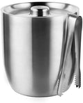 Tiken 3L Double-Wall Vacuum Insulated Ice Bucket with Lid & Tong