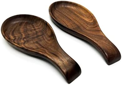 Walnut Wooden Spoon Rest Cooking Spoon Holder Organizer Heat-Resistant