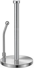 SMARTAKE Countertop Paper Towel Holder, Weighted Base, Silver