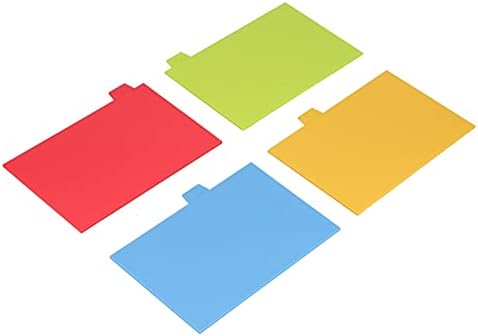 Aramox Cutting Board Set PP Plastic Cutting Board 4 Piece Color Coded