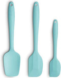 3-Piece Silicone Spatula Set, 600°F Heat Resistant, Aqua Sky