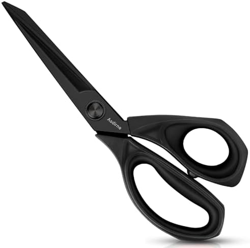 Asdirne Black Titanium Fabric Scissors, Dressmaking Scissors with