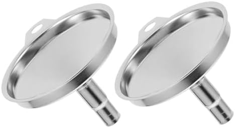 Stainless Steel Small Funnel Set 2pcs Metal Kitchen Funnels for Oil