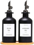 HOMCDALY 12 oz Glass Olive Oil Dispenser