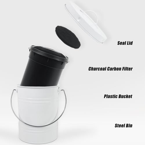 DreamsEden White Kitchen Compost Scrap Collector