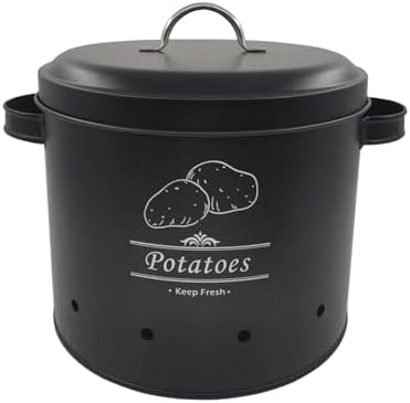 MagiDeal Metal Vintage Vegetables Storage Bin Farmhouse Storage Tin