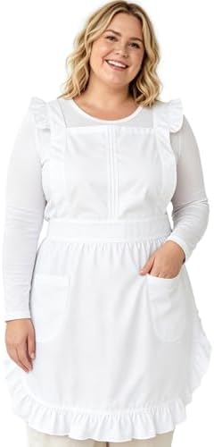 Love Potato Retro Style Cotton Kitchen Apron for Women - Adjustable