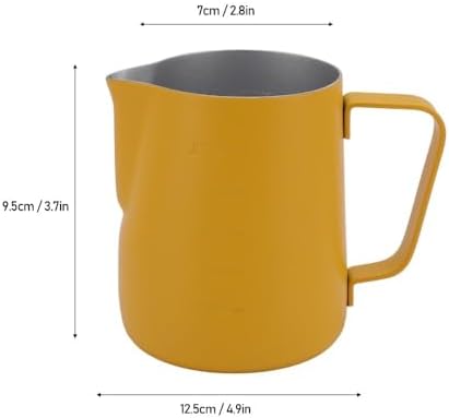 300ML/500ML Stainless Steel Yellow Frothing Pitcher Delicate Control