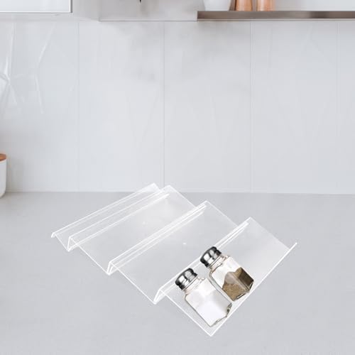 LABRIMP Acrylic Spice Drawer Organizer with Six Jars Rack for Kitchen