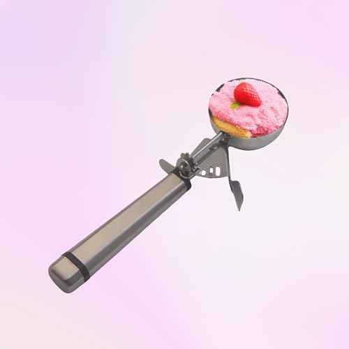 Portion Scoop with Stainless Steel Long Handle, #10 Trigger Release