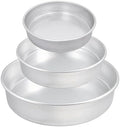 Set of 3 Aluminum Round Cake Pans, Deep Dish Pizza Pans, Baking &