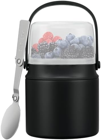 2-in-1 Insulated Food Jar with a Snack Container - 15oz Kids Soup