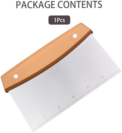 Heran Stainless Steel Bench Scraper with Comfortable Wood Handle