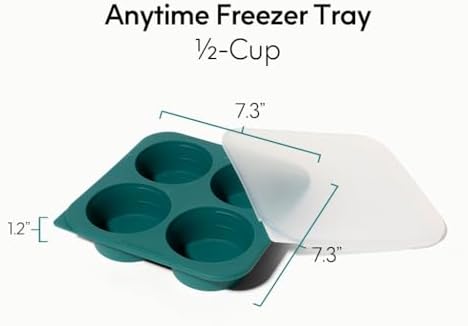 Anyday Silicone Freezer Tray, 1/2-Cup, 4 Oz / 125mL (Kale)