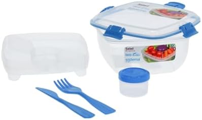 Sistema Salad Container for Lunch with Dressing Container