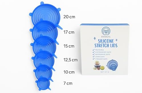 Reusable Silicone Stretch Lids, 6-Piece Set