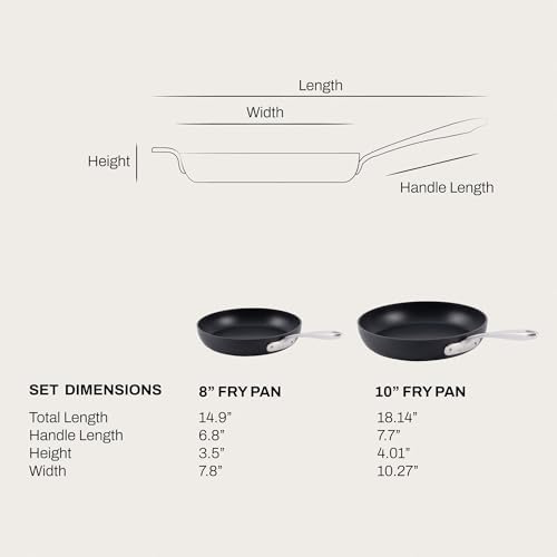 All-Clad HA1 Expert Nonstick , 2-Piece Fry Pans Set, Induction Ready