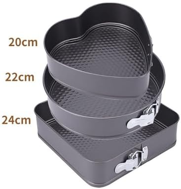 Non-stick 3pcs Set Cake Moulds Carbon Steel Leakproof Bakeware Set