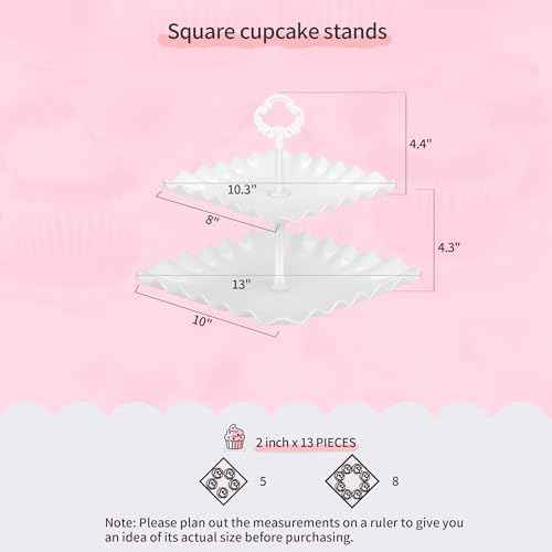 Pack of 11 NWK Cake Stand Set of Cupcake Stand, Tray & Table Cloth