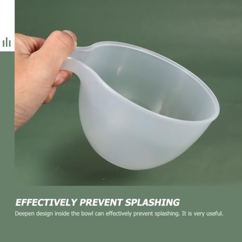 TOYANDONA 3pcs Plastic Mixing Bowls with Handle, Nesting Design