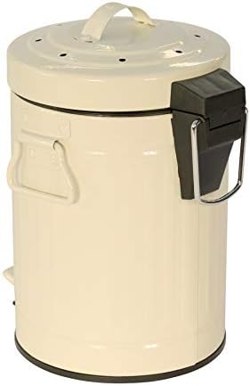 KitchenCraft 3 Litre Compost Bin, Cream