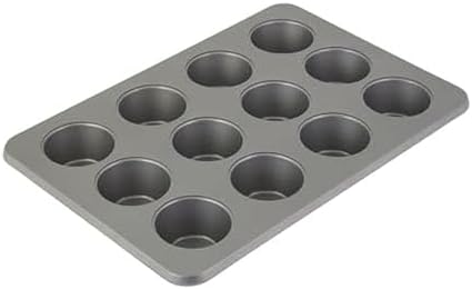 KitchenAid 12-Cup Nonstick Aluminized Steel Muffin Pan, Contour Silver