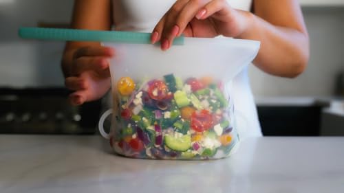 GripStic Steam + Store Bags, Reusable Silicone Bags. Microwave Safe