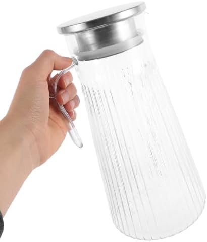 Water Pitcher 50 Oz Stainless Steel Lid with Handle