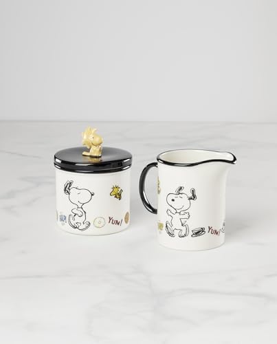 Lenox Chef Snoopy Porcelain Sugar and Creamer Set