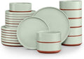 LIANYU Stoneware Dinnerware Sets Service for 8, 24 PCS Plates and Bowls Set