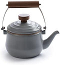 Barebones Enamel Teapot, 1.5 Liters, Slate Gray