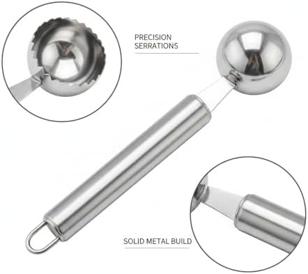 Stainless Steel Fruit Corer and Melon Baller - Dual-End Kitchen Tool