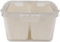 Fridge Food Storage Container with Lid, 2 Grid