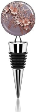 Elegant Decorative Floral Wine Stopper Vacuum Alloy Wine Bottle