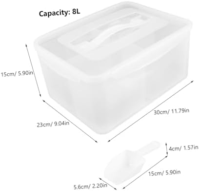LIFKOME 8l Divided Plastic Snack Box with Lid and Handle Xmas