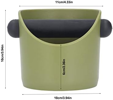 Fdit Coffee Knock Box, Plastic Rubber Coffee Grind Dump Bin with