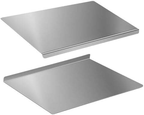 2-Piece Stainless Steel Cutting Board with Lip, 16" x 12" Kitchen