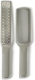 Calphalon Edge 2-Piece Stainless Steel Grater and Zester, Taupe