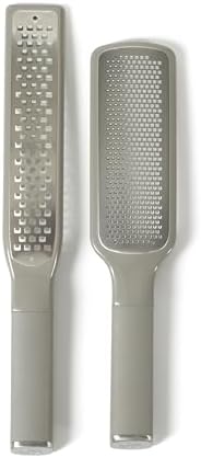 Calphalon Edge 2-Piece Stainless Steel Grater and Zester, Taupe