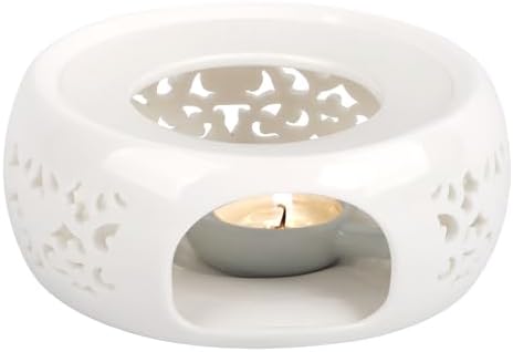 KAYCROWN Teapot Warmer, Ceramic Tea Warmer with Tealight Holder