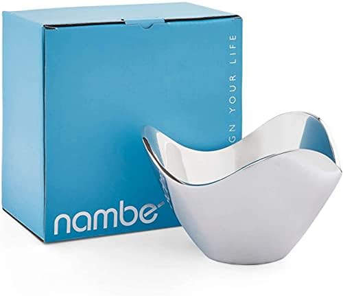 nambe Serve ware Collection Wave Bowl, Silver Serving Bowls, Large