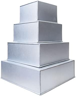 4 Tier Square Baking Pan Set Multilayer Birthday/Wedding Anniversary