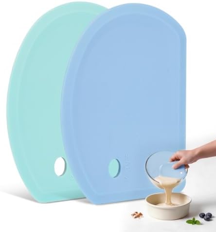 Silicone Dough Scraper with Metal Core Flexible Bowl Scraper Bread