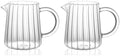 2 Pack Small Glass Pitcher 8.5 Oz, Mini Creamer Pitcher for Coffee