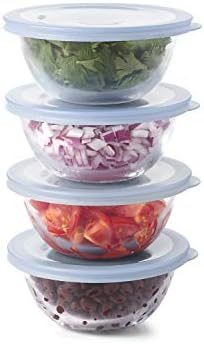 OXO 11205500 Good Grips 8-Piece Glass Prep Bowl Set, One Size, Clear
