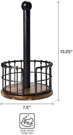 Pfaltzgraff Anvil Acacia Wood Paper Towel Holder